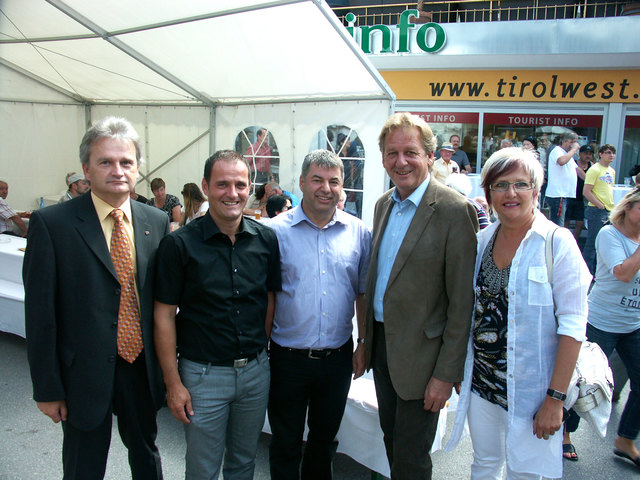 Herbert Frank, Günter Rietzler, Hans-Peter Bock, Erwin Zangerl und Edith Stimpfl.