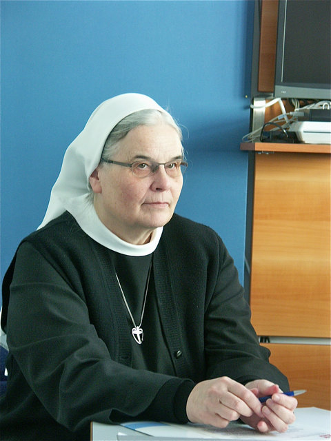 Generaloberin Sr. M. Gerlinde Kätzler verteidigte die Planungsvergabe an den Architekten Fritz Falch.
