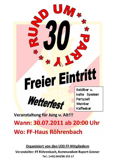 RUND UM 30 PARTY