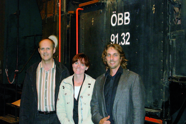 Stellten die Weichen für den Kinoabend: Andreas Sonnleitner (Mürz-Agentur), Kerstin Ogris (Südbahnmuseum), Christian Steinwender (WOCHE).