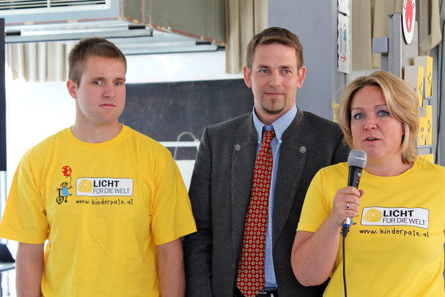 Thomas Seidling, Gabriel Müller, Kommunikationsleiter "Licht für die Welt" und Margit Draxl.