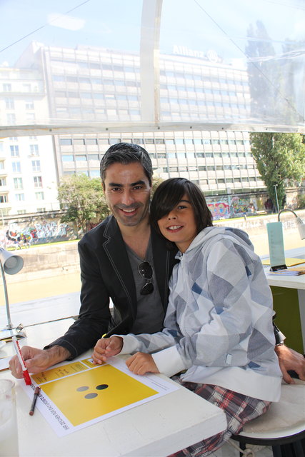 Mit Freude dabei: Roman Rafreider und Sohn Luca.