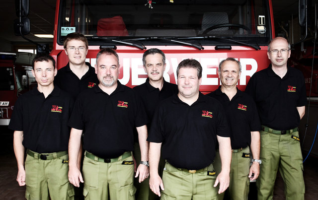 v.l.n.r.: Dietmar Strobl, Christian Doczekal, Ralf Kotlan, Johann Kurz, Franz Bauernhofer, Ewald Richter, Harald Holemar