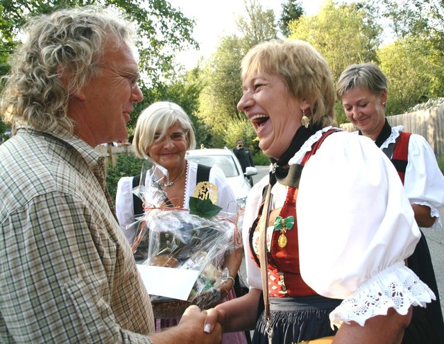 Eine große Anzahl von Gratulanten war gekommen.