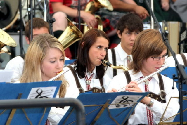 Keine Nachwuchsprobleme hat der Musikverein Deutsch Goritz. In der Hauptschule gibt es zwei Bläsergruppen. 	Foto: WOCHE