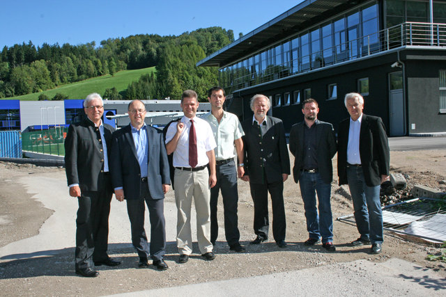 Bgm. Mair, W. Hilbinger, A. Hanger, H. Schnetzinger, K. Hraby, M. Welser und Bgm. J. Hofmarcher