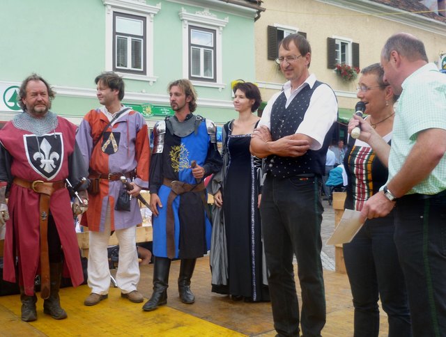Botschafter des Vulkanlandes: Annelies Knaus und Alfred Klöckl informierten die Obdacher über das Steirische Vulkanland.