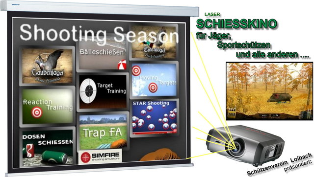 Auswahl an Trainingmöglichkeiten für Sportschützen und Jäger am Schießsimulator von Simfire.