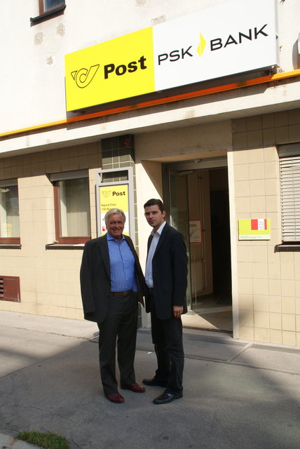 Die FPÖ kämpft um den Erhalt der Postämter. Im BIld Udo Guggenbichler (r.) und Georg Köckeis.