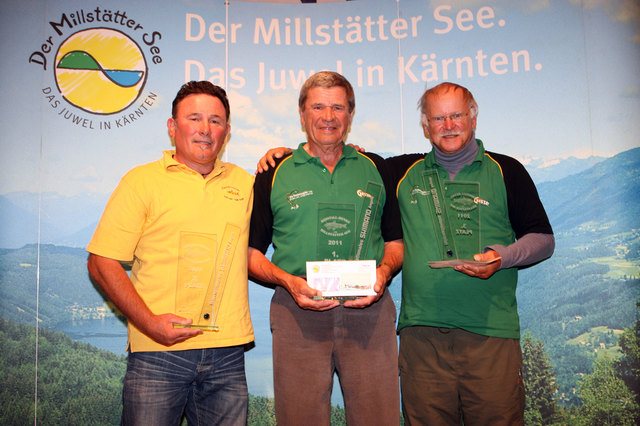 Sieger der Renkenwertung v.l.n.r.: Andi Quehenberger (2.),
Friedrich Schwarzenauer (1.), Helmut Haselsteiner (3.)