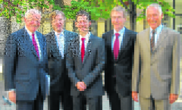 Hochrangige Delegation: Heimo Penker, Johannes Arnold (WKK-Sparten-GF), Robert Punkenhofer, Hannes Kuschnig, Reinhard Iro