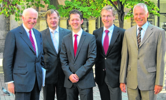 Hochrangige Delegation: Heimo Penker, Johannes Arnold (WKK-Sparten-GF), Robert Punkenhofer, Hannes Kuschnig, Reinhard Iro