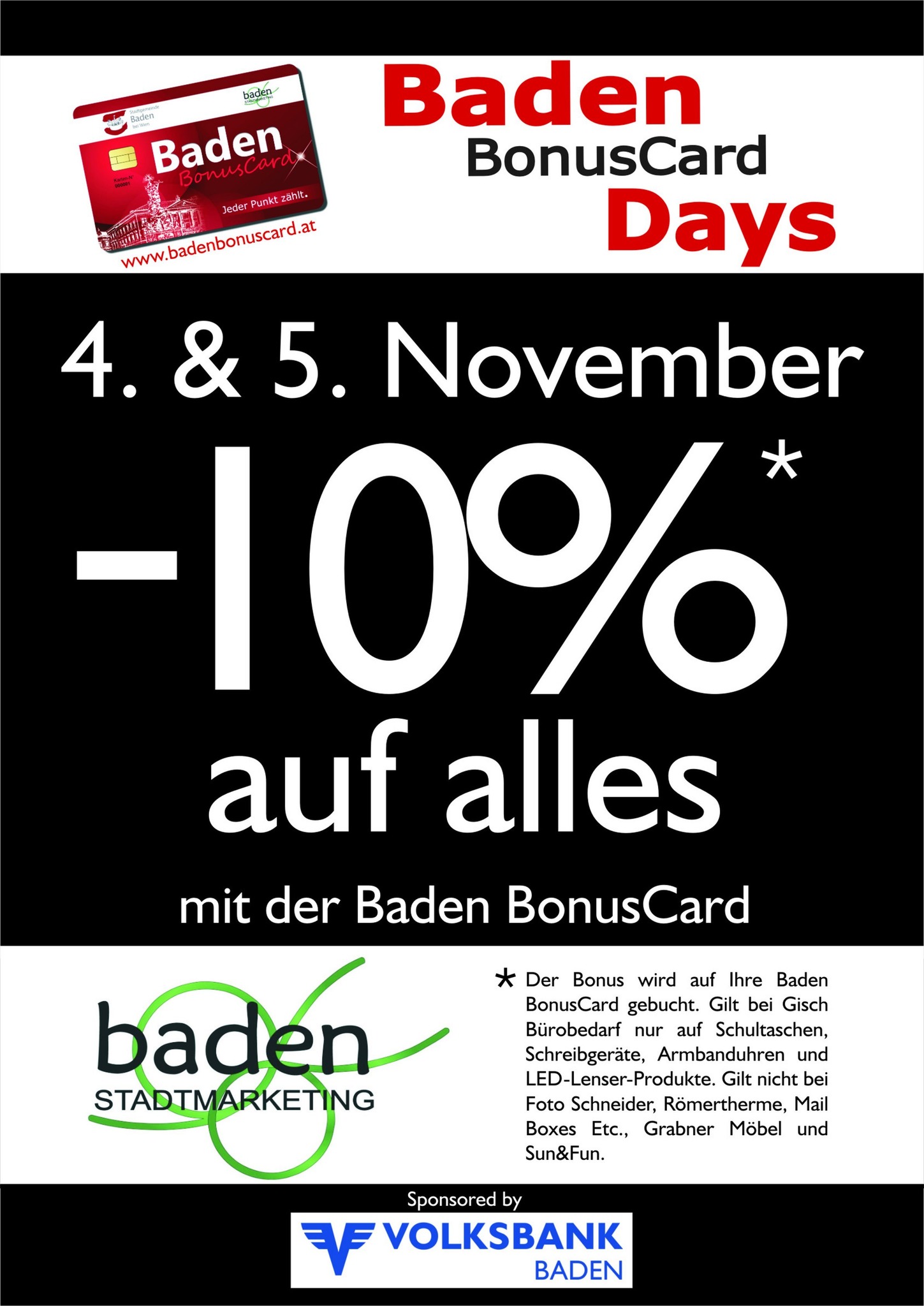 Baden Bonuscard Days 10 Rabatt Bonus Auf Alles Baden