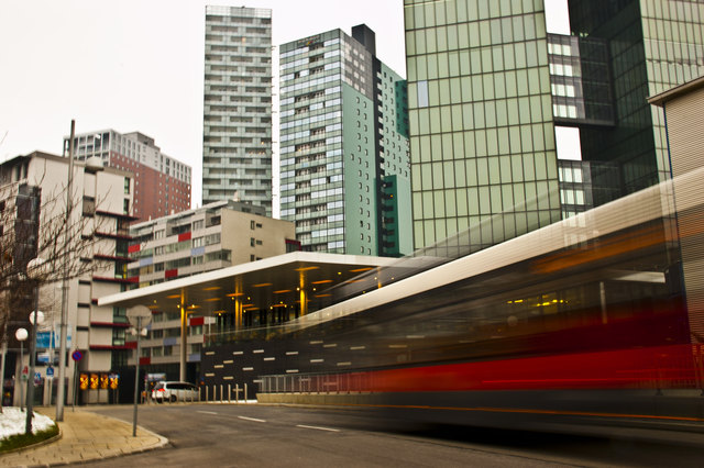 Glas soweit das Auge reicht - der Business Park am Wienerberg