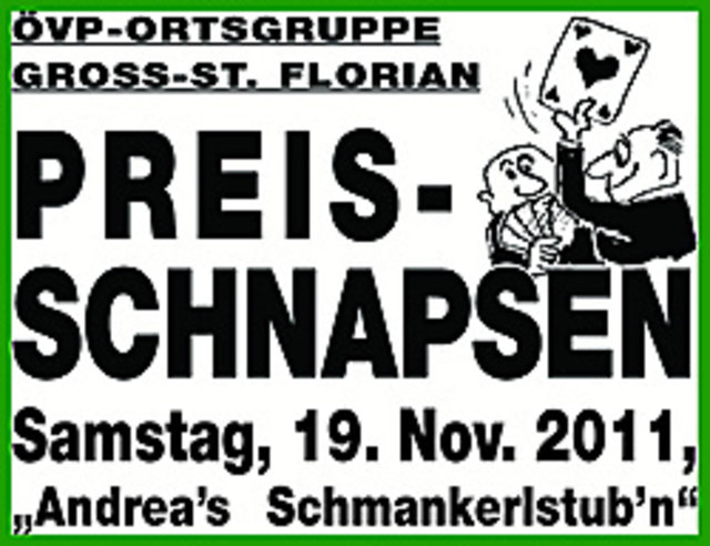 Die ÖVP Groß St. Florian freut sich auf Ihren Besuch!
