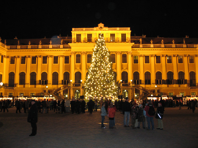 Weihnachtsstimmung beim Schloss Schönbrunn