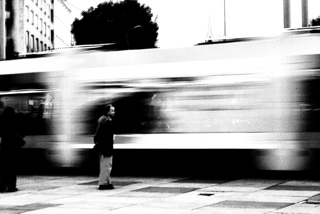 in der städtischen Hektik