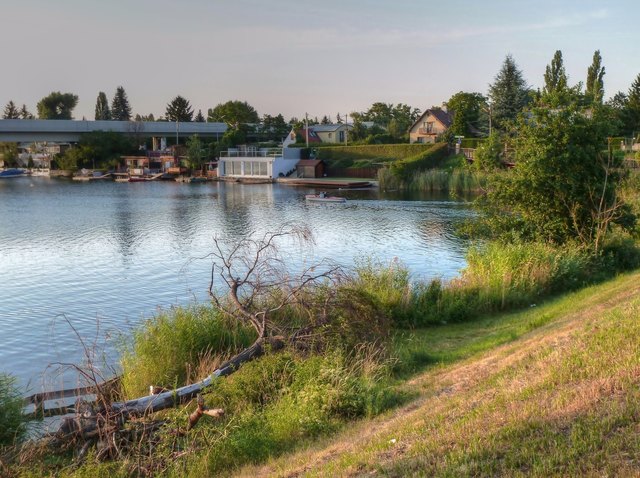 Dämmerung an der Alten  Donau