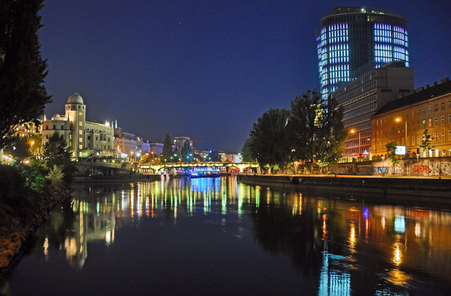 Abendstimmung am Donaukanal