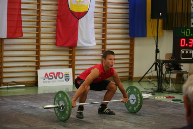 Der Gewichtheber Philipp Gotthart beim internationalen Österreich-Turnier. | Foto: HSV Langenlebarn