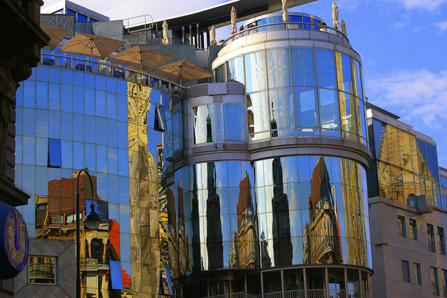 Spiegelung im Haas Haus