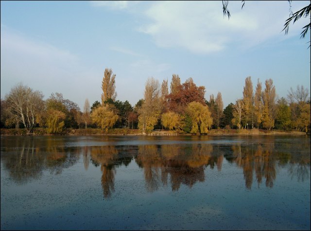 Herbst im Wasserpark in Floridsdorf