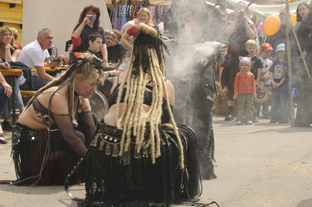 Beim jährlichen Mittelalterfest im Böhmischen Prater