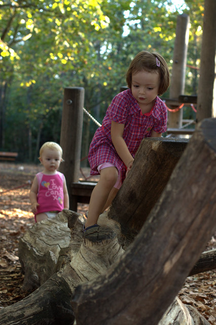 Schaffe ich es genauso wie meine grosse Schwester? Im Oberlaa Park
