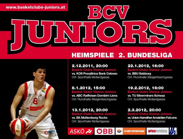 Heimspiele der BCV Juniors in der 2. Bundesliga