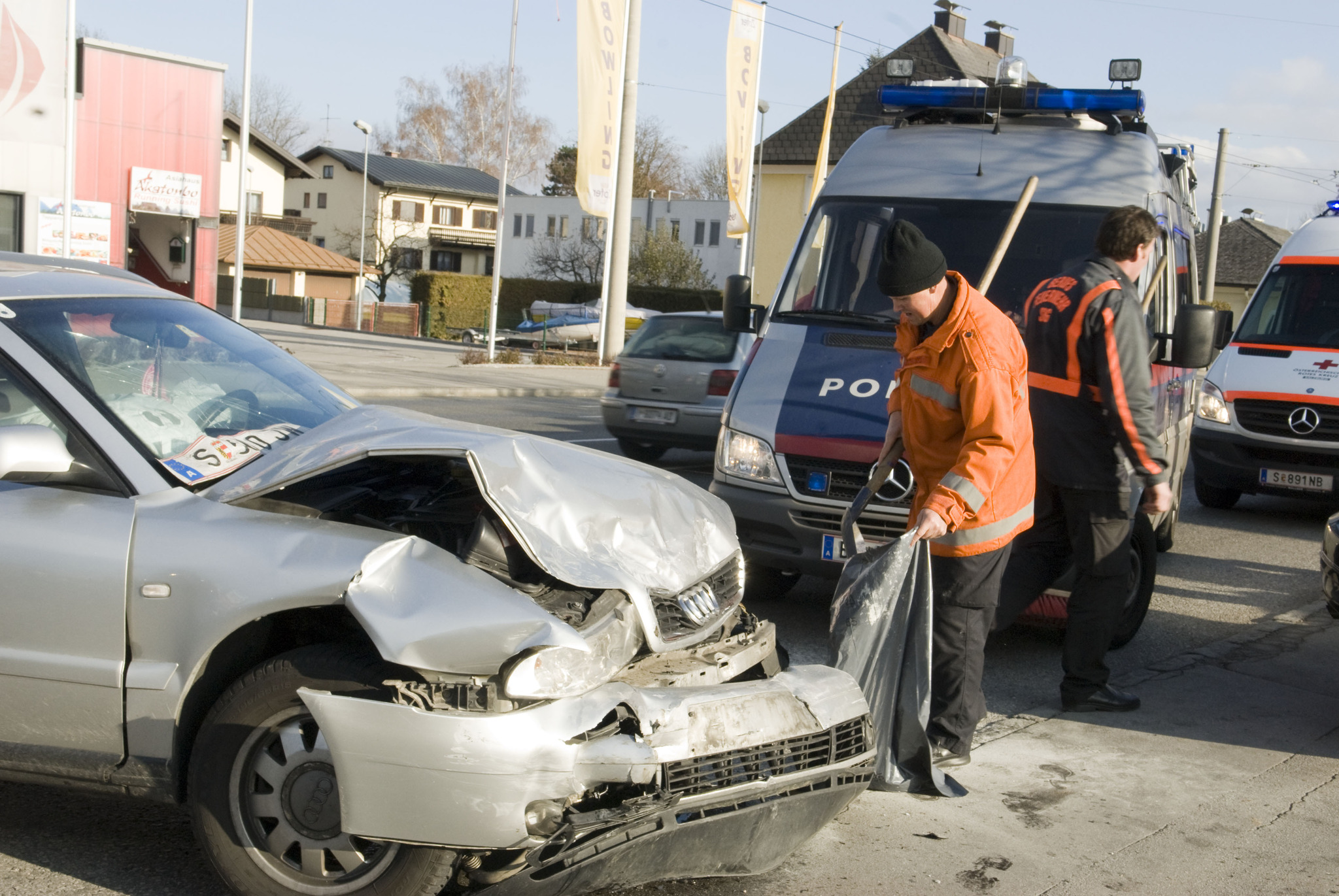 Unfall in der Münchner Bundesstraße - Salzburg-Stadt