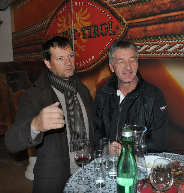 Doppelweltmeister und Olympiasieger Stefan Eberharter links im Bild