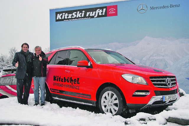 Daumen hoch für die Kooperation! Bergbahn-Vorstand Josef Burger und Karsten Mayer (Daimler) erhoffen sich Vorteile.
