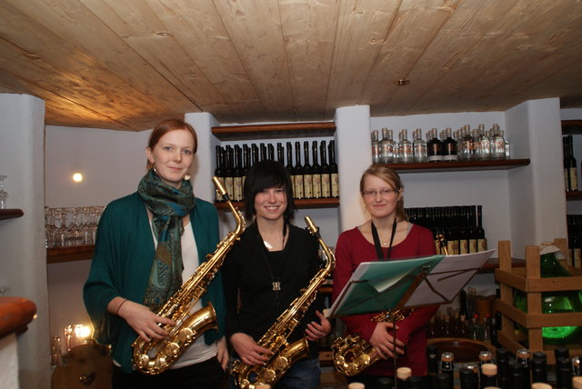 Weihnachtliche Saxophonmusik umrahmte den Wettbewerb