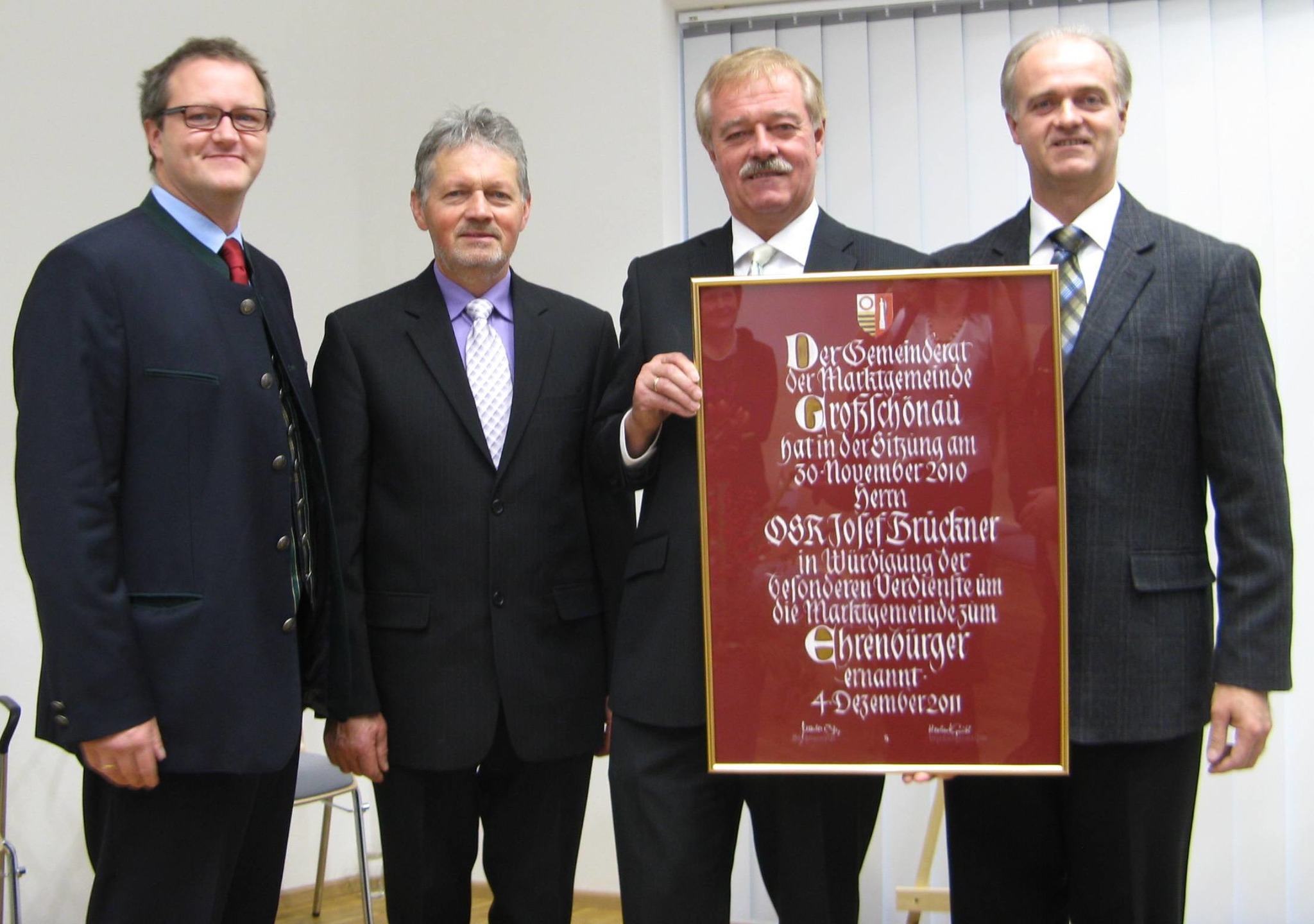 Josef Bruckner ist Ehrenbürger Gmünd