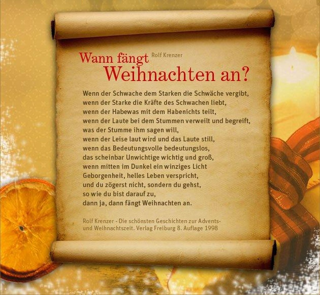 Wann Fangt Weihnachten An Liesing