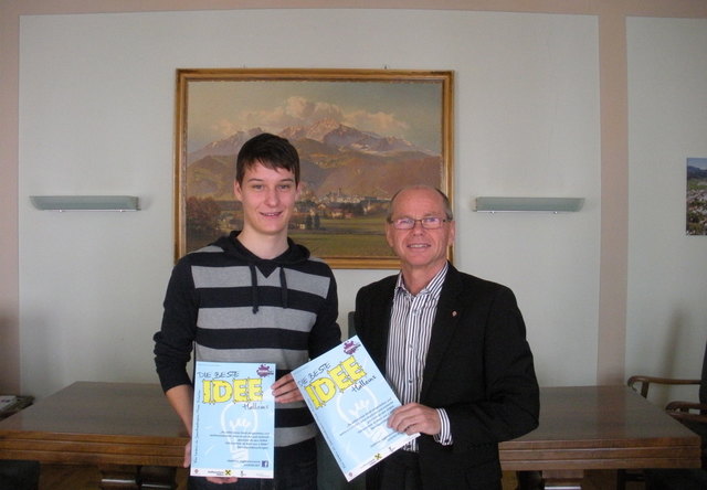 Florian Scheicher und Bgm. Christian Stöckl hoffen auf viele kreative Köpfe. | Foto: Privat