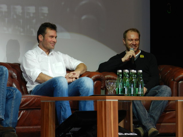 Hannes Trinkl und Hermann Maier