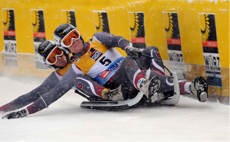 Spitze im Europacup: Die Naturbahn-Doppelsitzer Tobias Angerer und Rupert Brüggler dominierten in Umhausen. Foto: Hermann Sobe