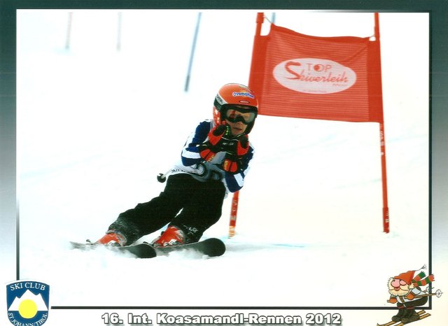 Bei den Bambini II (JG 2005) stand Christoph Riml vom WSV Kirchdorf beim 16. Int. Koasamandl-Rennen in St. Johann ganz oben am Stockerl. | Foto: OK Koasamandl-Rennen