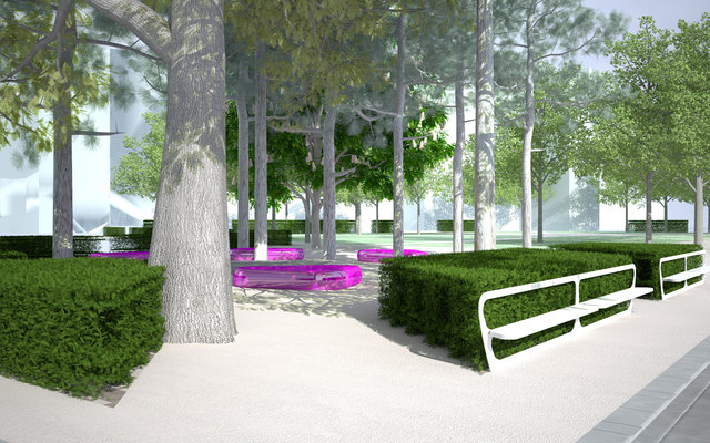 Zu einem Ort der Begegnung soll die neu gewonnene Fläche im Süden des Parks werden. | Foto: Stadt Linz