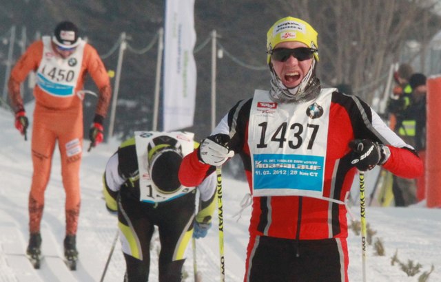 Holte sich Platz 3 und eine gefrorene Nase: Markus Bader (Nr. 1437)