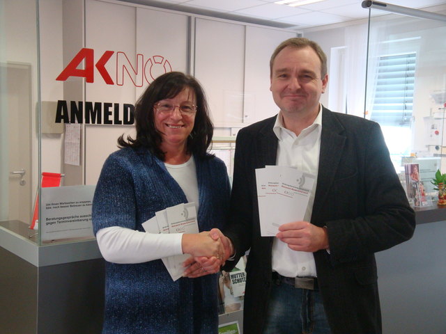 Brigitte Radl, Chefin der Arbeiterkammer Tulln, mit Bildungsberater Christian Pfaffel. | Foto: AK Tulln