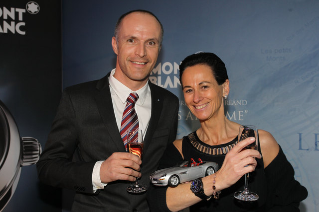 BMW über alles: Verkaufsleiter Markus Macheiner  mit Felicitas Fallenegger (Mont Blanc).