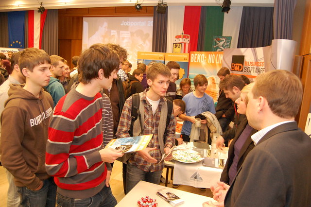 Der Andrang beim Jobportal an der HTL Steyr war groß.          Fotos: Privat