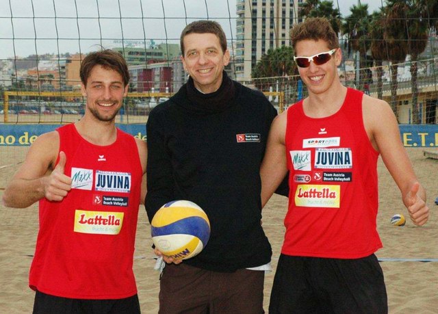 Thomas Kunert, Headcoach Stefan Hömberg, Lorenz Petutschnig (v.l.n.r.)