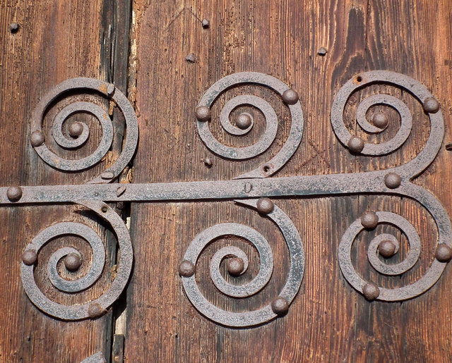 Detail der Kirchentür der Buchbergkirche bei Bischofshofen