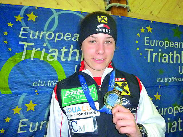 Spitze: Romana Slavinec (CML Fincon) blieb bei ihrer EM-Premiere im Wintertriathlon siegreich.