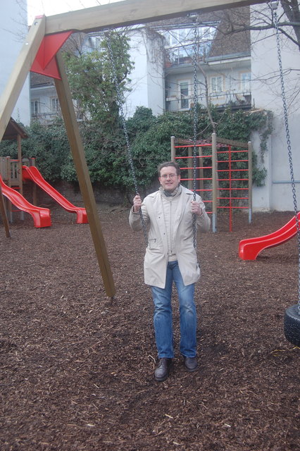 Im Garten des Kindergartens bzw. der Schule Notre Dame de Sion in der Burggasse hat der Konditor bereits als Kind gespielt.