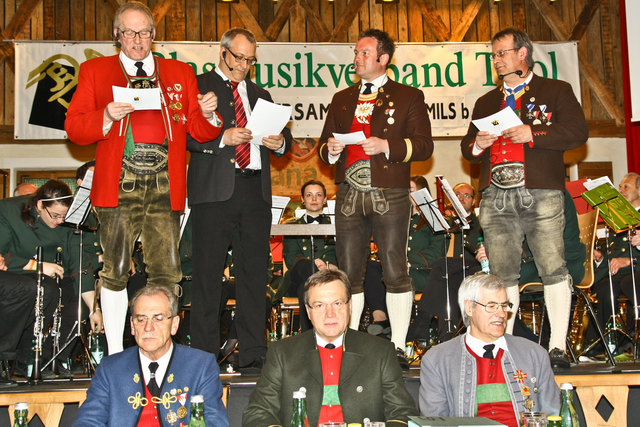 Die Hauptverantwortlichen des Landesverbandes bei ihren Jahresberichten