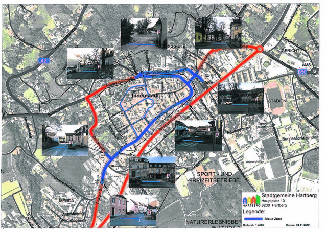 In der Hartberger Innenstadt wurde flächendeckend eine Blaue Zone beschlossen. 	Grafik: Stadtgemeinde Hartberg | Foto: Grafik: Stadtgemeinde Hartberg